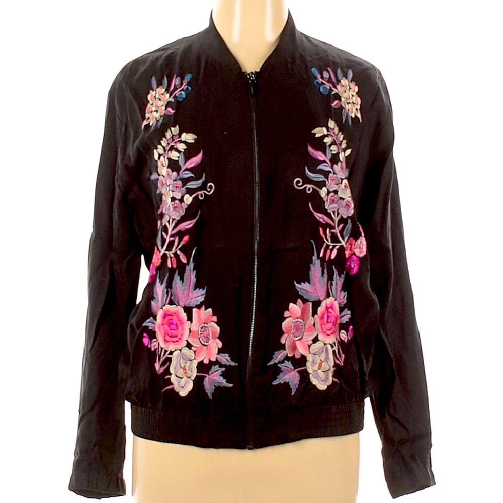 🆕 Floral 🌸💐🌷Embroidered Bomber Jacket